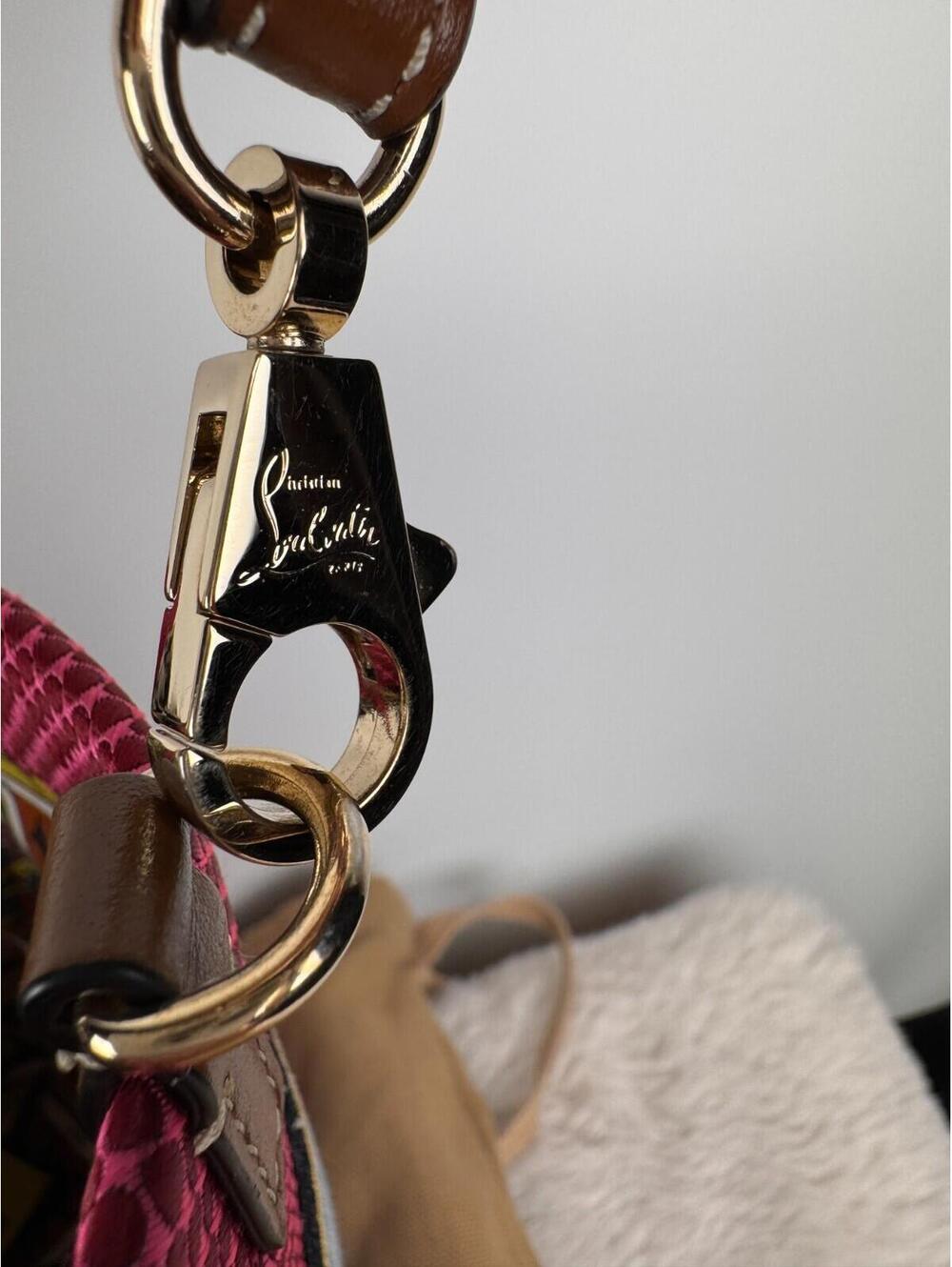Christian Louboutin Caracaba Large Mix-Print Tote Motif Embroidered Multicolor - Picture 4 of 16
